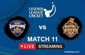 India Captains vs Royal Riders Punjab LLC Match 11 - Live Cricket Streaming free